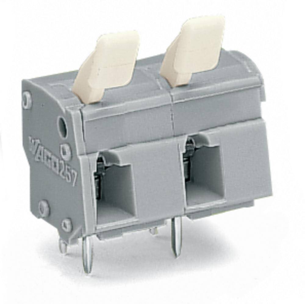 WAGO 257-602/333-000 Federkraftklemmblock 2.50 mm² Polzahl 2 Grau 220 St.