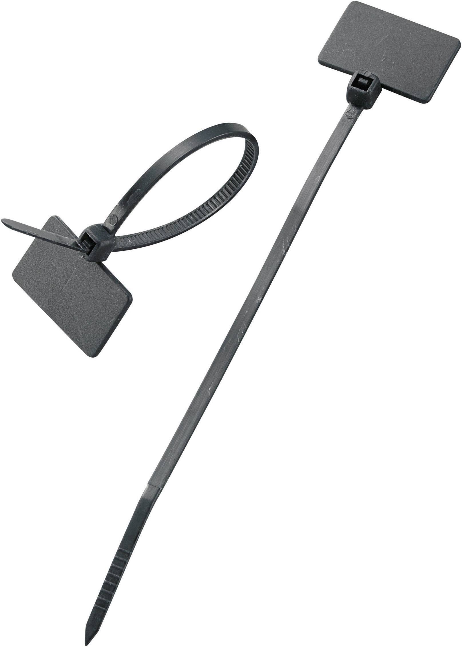 TRU COMPONENTS Leitermarkierer Beschriftungsfläche: 20 x 13 mm Schwarz 100 St.
