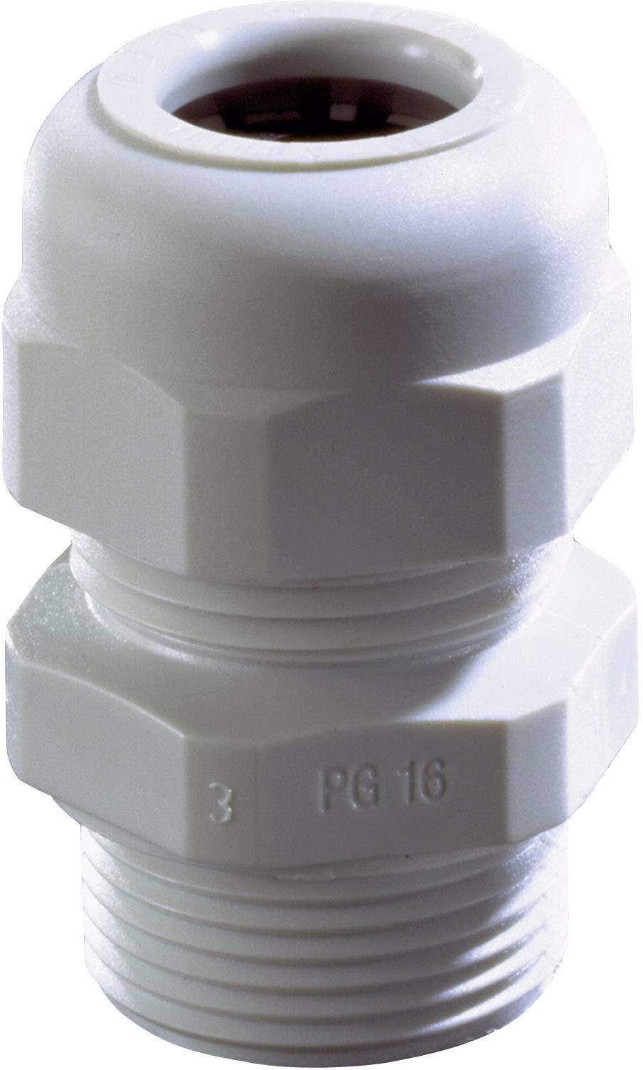Wiska 10066405 SKV 21 Light Grey Plastic Cable Gland with Strain R...