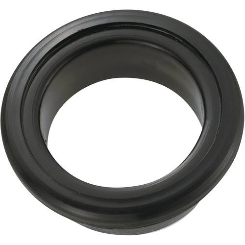 TRU COMPONENTS TC-GEQR-2015203 Kabeltülle offen Klemm-Ø (max.) 15.5 mm Plattenstärke (max.) 2 mm PVC Schwarz 100 St.