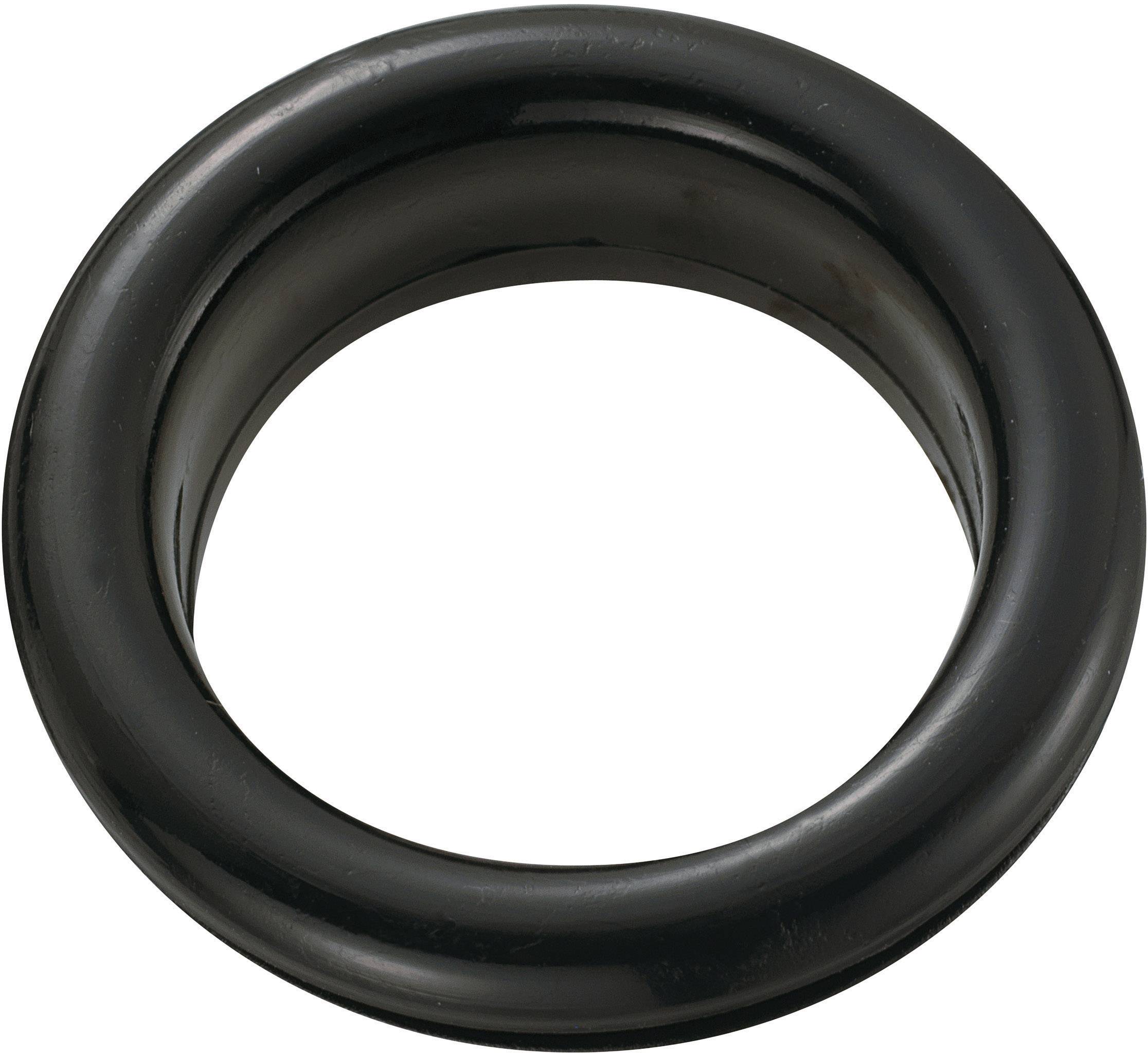 TRU COMPONENTS TC-GEQR-2621203 Kabeltülle offen Klemm-Ø (max.) 20.8 mm Plattenstärke (max.) 2.4 mm PVC Schwarz 100 St.