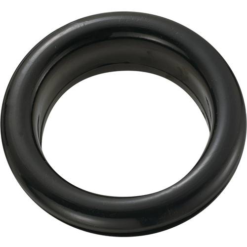 TRU COMPONENTS TC-GEQR-2621203 Kabeltülle offen Klemm-Ø (max.) 20.8 mm Plattenstärke (max.) 2.4 mm PVC Schwarz 100 St.