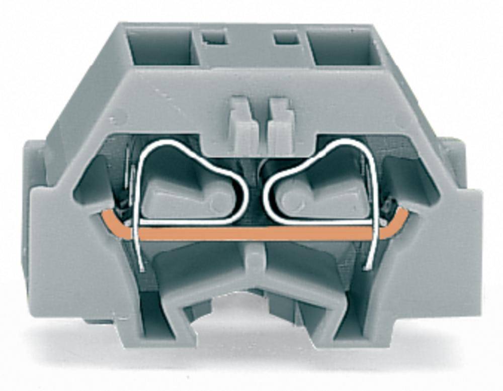 WAGO 4-LEITER-KLEMME 1,5qmm grau 260-341 2x0,08-1,5qmm mit Rastfuss
