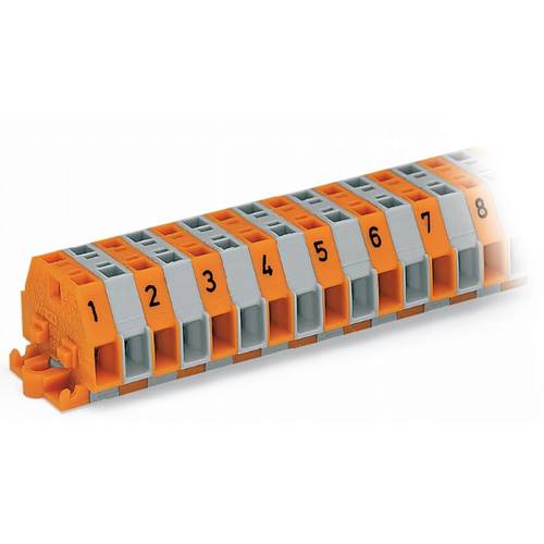 WAGO 260-410 Klemmenleiste 6 mm Zugfeder Belegung: L Grau 25 St.