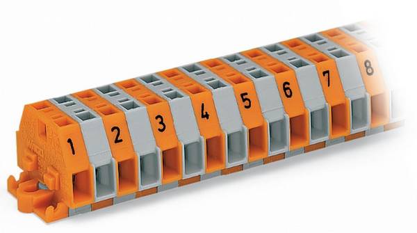 WAGO 260-410 Klemmenleiste 6 mm Zugfeder Belegung: L Grau 25 St.