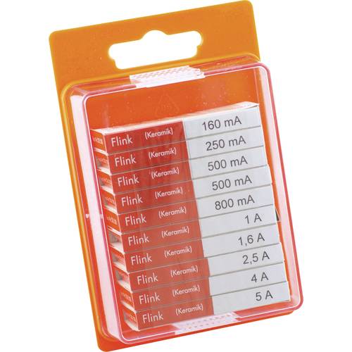 ESKA 120.950 120950 Feinsicherung-Sortiment (Ø x L) 5 mm x 20 mm Flink -F- Inhalt 100 St.