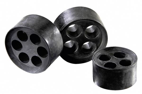Wiska 10064342 MFD 25/03/070 Mehrfachdichteinsatz    M25 3 x 5 - 7 mm Elastomer Schwarz 1 St.