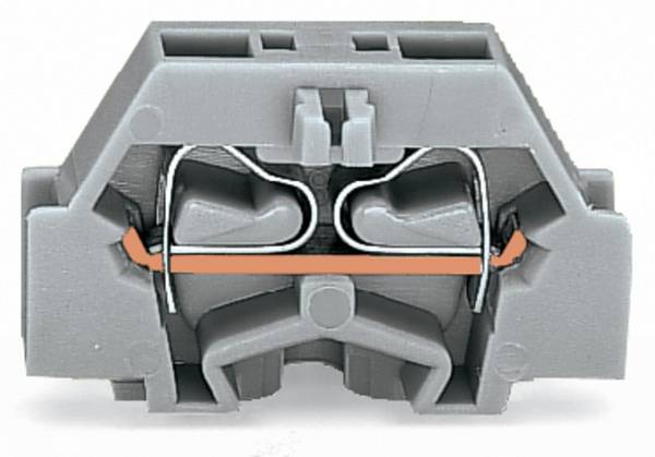 WAGO 261-323 Einzelklemme 6 mm Zugfeder Belegung: L Grau 200 St.