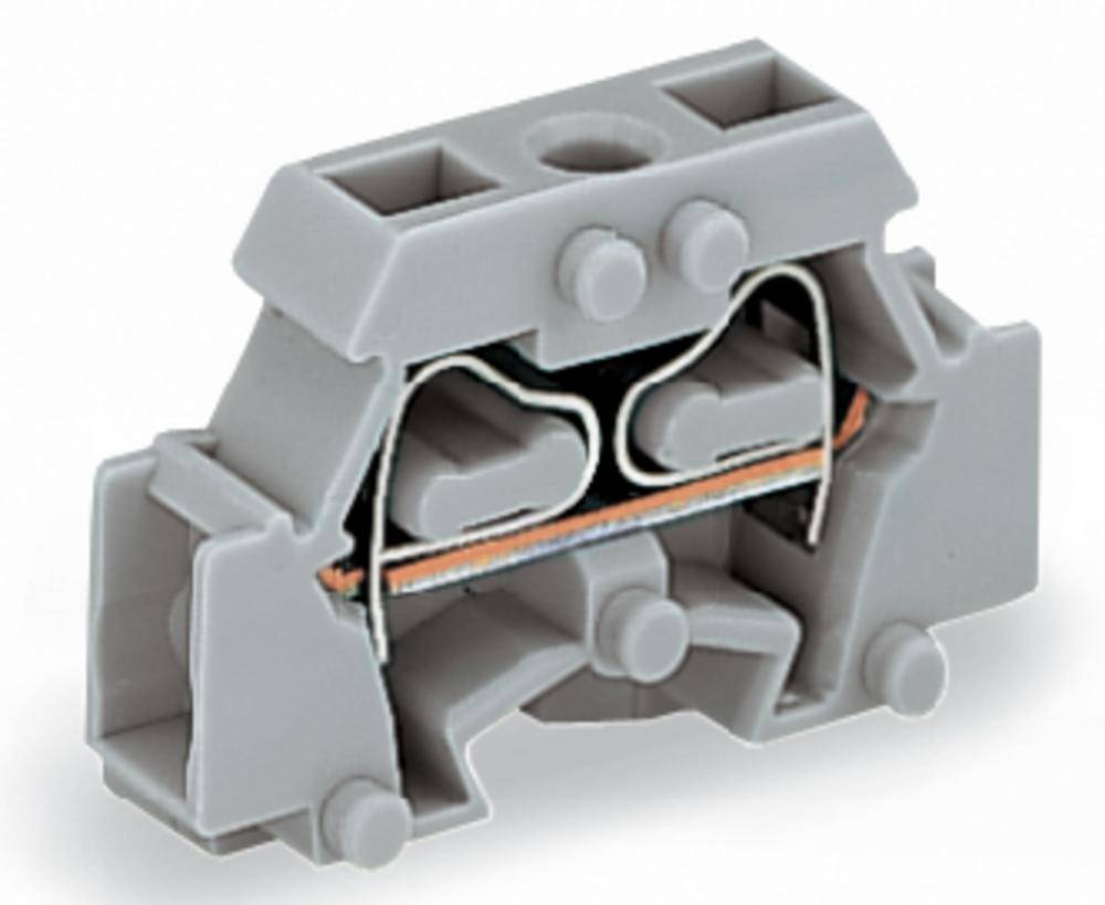 WAGO 2-LEITER-KLEMME 2,5qmm grau 261-411 0,08-2,5qmm mit Befestigung Flansc