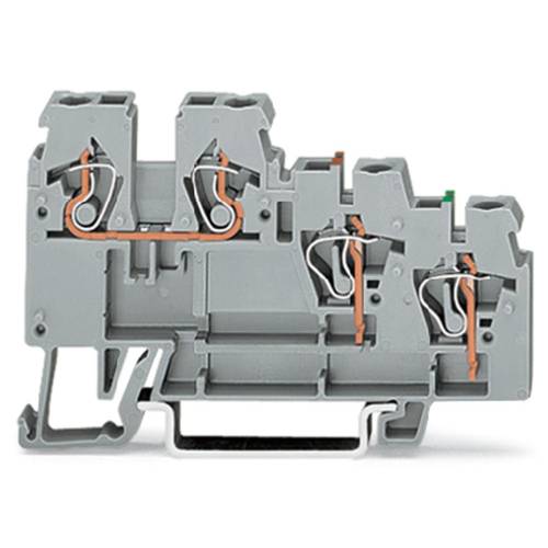 WAGO 270-585 Aktorenklemme 5 mm Zugfeder Belegung: L Grau 50 St.