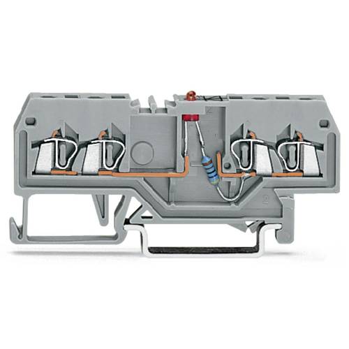 WAGO 279-809/281-413 LED-Klemme 4 mm Zugfeder Belegung: L Grau 100 St.