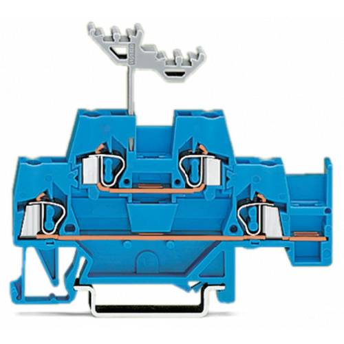 WAGO 280-530 Doppelstock-Durchgangsklemme 5 mm Zugfeder Belegung: N Blau 50 St.