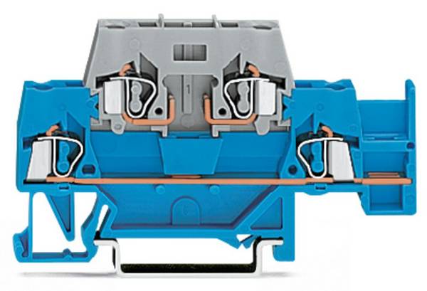 WAGO 280-532 Doppelstock-Durchgangsklemme 5 mm Zugfeder Blau, Grau 50 St. Package
