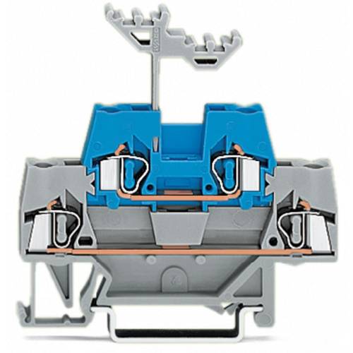 WAGO 280-533 Doppelstock-Durchgangsklemme 5 mm Zugfeder Grau, Blau 50 St.