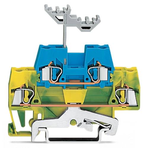 WAGO 280-537 Doppelstock-Durchgangsklemme 5 mm Zugfeder Grün, Gelb, Blau 50 St.