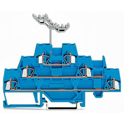 WAGO 280-551 Dreistock-Durchgangsklemme 5 mm Zugfeder Belegung: N Blau 40 St.