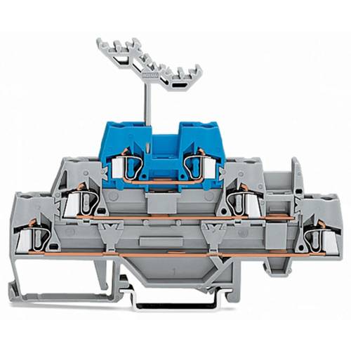 WAGO 280-552 Dreistock-Durchgangsklemme 5 mm Zugfeder Grau, Blau 40 St.