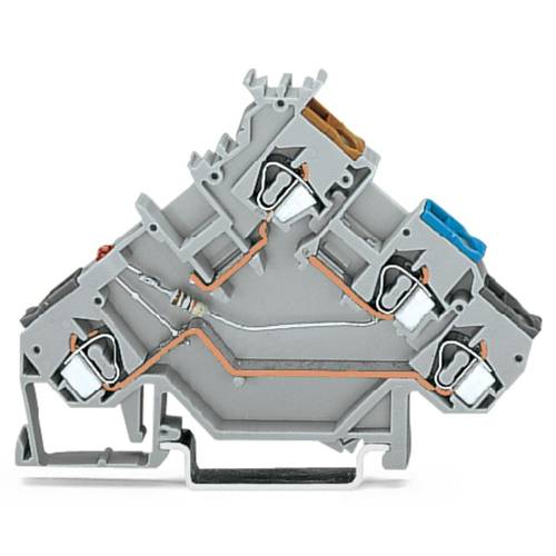 WAGO 280-561/281-413 Initiatorenklemme 5 mm Zugfeder Belegung: L Grau 50 St.