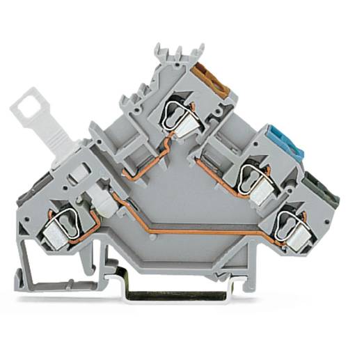 WAGO 280-563 Trennklemme 5 mm Zugfeder Belegung: L Grau 50 St.