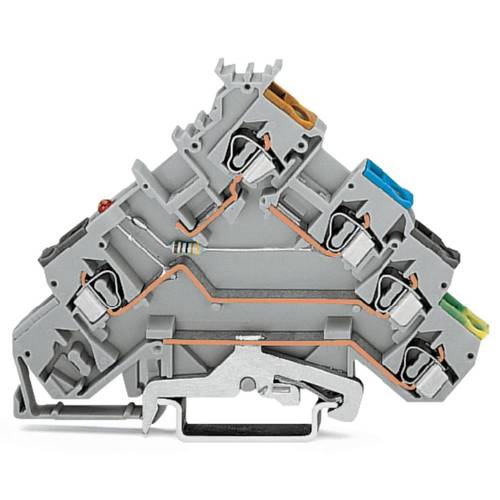 WAGO 280-570/281-434 Initiatorenklemme 5 mm Zugfeder Belegung: L Grau 50 St.