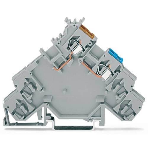 WAGO 280-584 Initiatorenklemme 5 mm Zugfeder Belegung: L Grau 10 St.