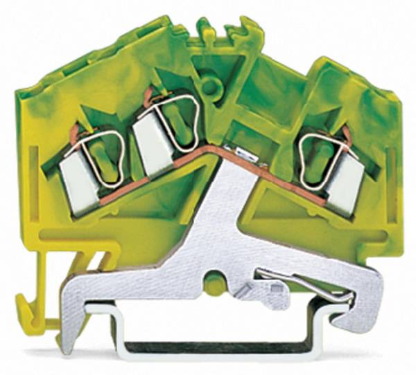 WAGO 280-637 Schutzleiterklemme 5 mm Zugfeder Belegung: PE Grün, Gelb 100 St.