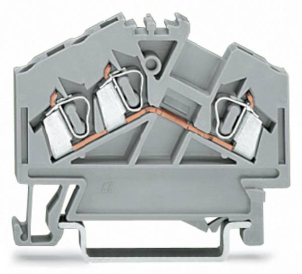 WAGO 280-641 Durchgangsklemme 5 mm Zugfeder Belegung: L Grau 100 St.