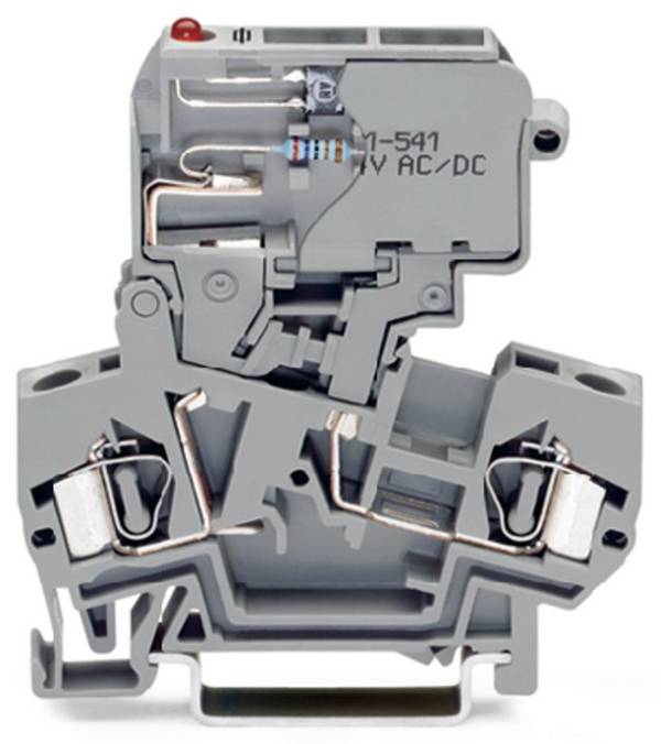 WAGO 281-611/281-541 Sicherungsklemme 8 mm Zugfeder Belegung: L Grau 50 St.