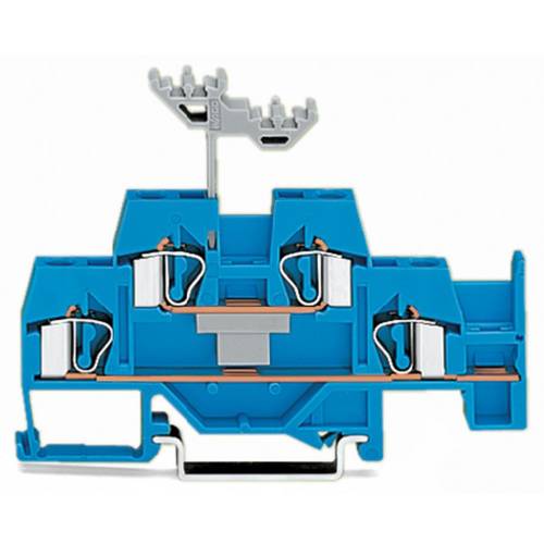 WAGO 281-630 Doppelstock-Durchgangsklemme 6 mm Zugfeder Belegung: N Blau 50 St.