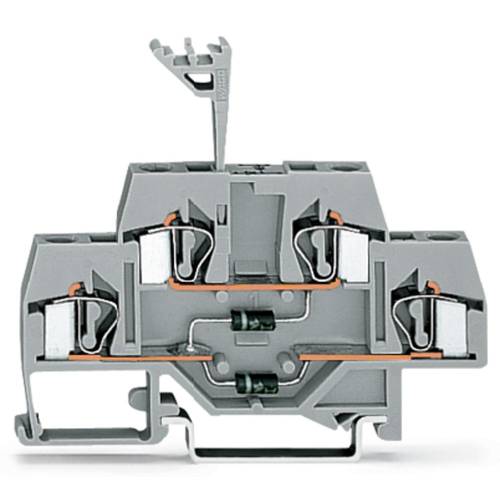 WAGO 281-635/281-491 Doppelstock-Diodenklemme 6 mm Zugfeder Belegung: L Grau 50 St.