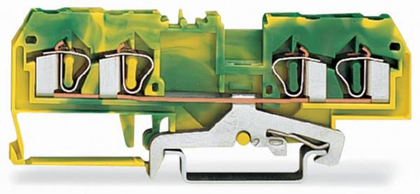 WAGO 281-657 Schutzleiterklemme 6 mm Zugfeder Belegung: PE Grün, Gelb 50 St.