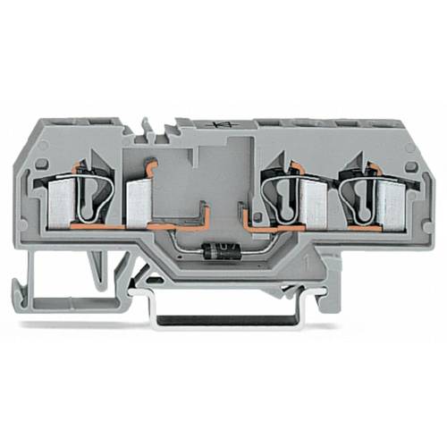 WAGO 281-673/281-401 Diodenklemme 6 mm Zugfeder Belegung: L Grau 50 St.