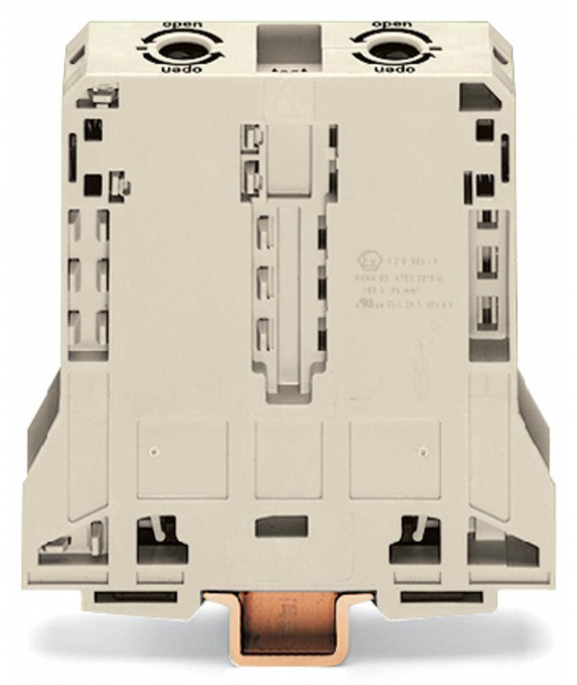 WAGO 285-995 Durchgangsklemme 25 mm Zugfeder Belegung: L Grau 5 St.