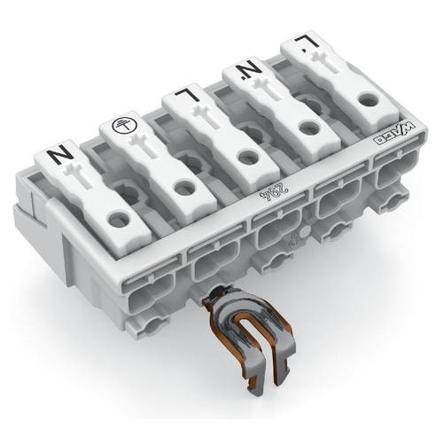 Netzanschlussklemme starr: 0.5-1.5 mm² Polzahl: 5 WAGO 250 St. Weiß