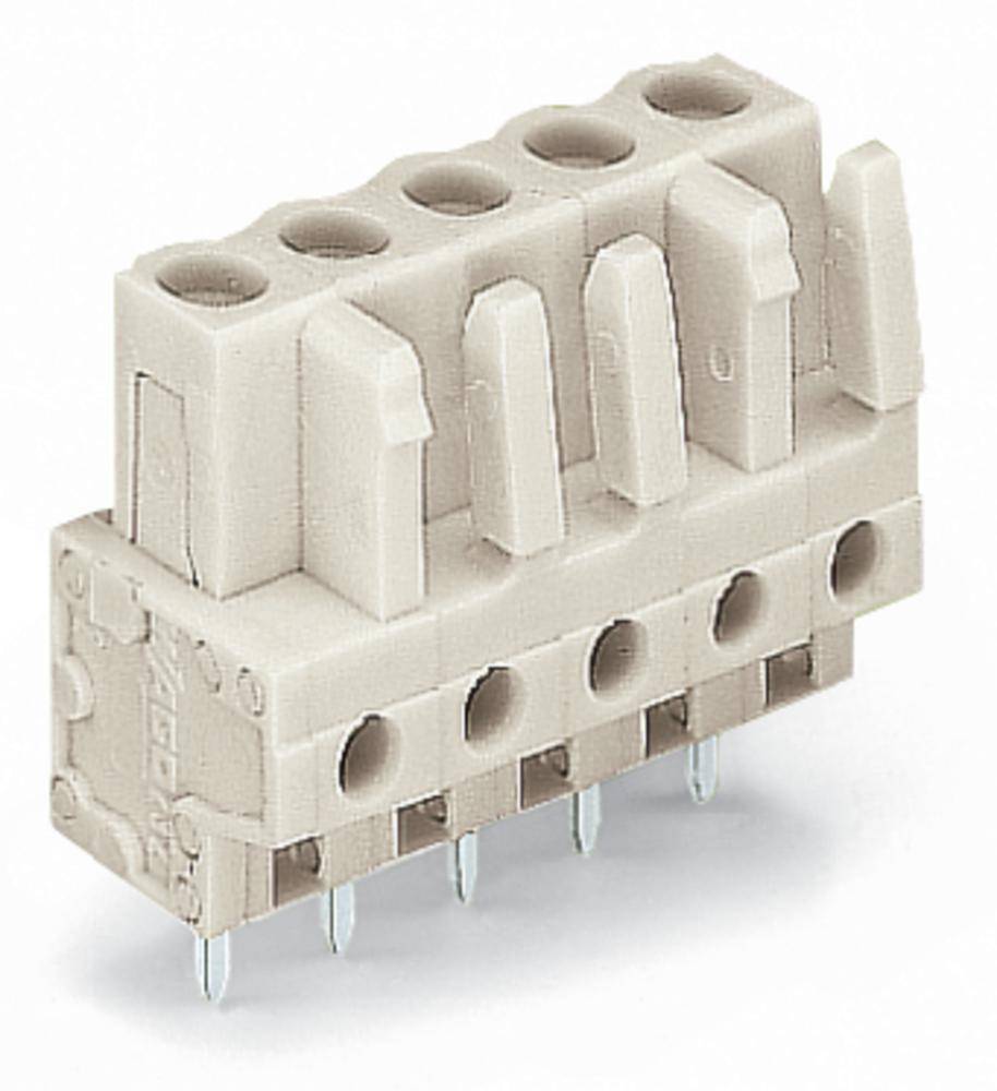 WAGO Federleiste 5pol. lichtgrau 722-135 RM5mm Einlötst. gerade