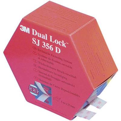 3M SJ 356D Dual Lock Klettband zum Aufkleben Pilzkopf (L x B) 5000 mm x 25 mm Transluzent 1 Paar