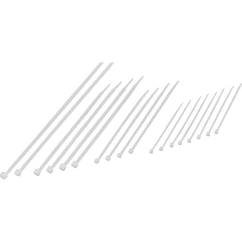 TRU COMPONENTS TC-11919644 Kabelbinder 100 x 2.5 mm, 155 x 2.5 mm, 203 x 3.6 mm, 203 x 4.8 mm Naturweiß 200 St.