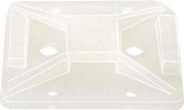 HellermannTyton TY8G1S-PA66-NA-C1 Befestigungssockel selbstklebend, schraubbar 151-11819 halogenfrei, UV-stabilisiert, witterungsstabil Transparent 1 St.