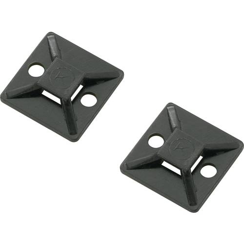 TRU COMPONENTS TC-HCR26T203 Befestigungssockel selbstklebend 1593041 Bündel-Ø-Bereich 19.40 mm (max) 4fach einfädeln Sch...