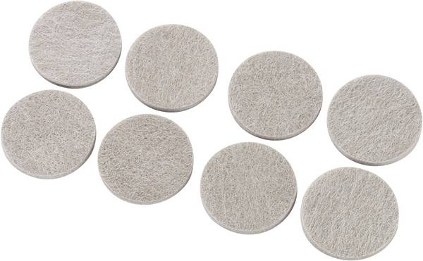 TRU COMPONENTS FP3805BN Filzgleiter selbstklebend, rund Grau (Ø x H) 38 mm x 5 mm 8 St.