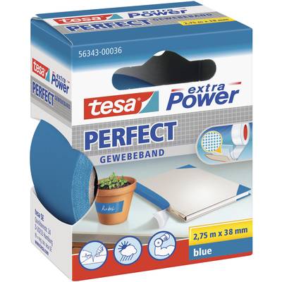 tesa PERFECT 56343-00036-03 Gewebeklebeband tesa® extra Power Blau (L x B) 2.75 m x 38 mm 1 St.