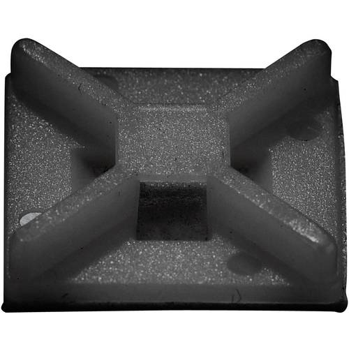 TRU COMPONENTS Befestigungssockel 541189 4fach einfädeln Schwarz 50 St.