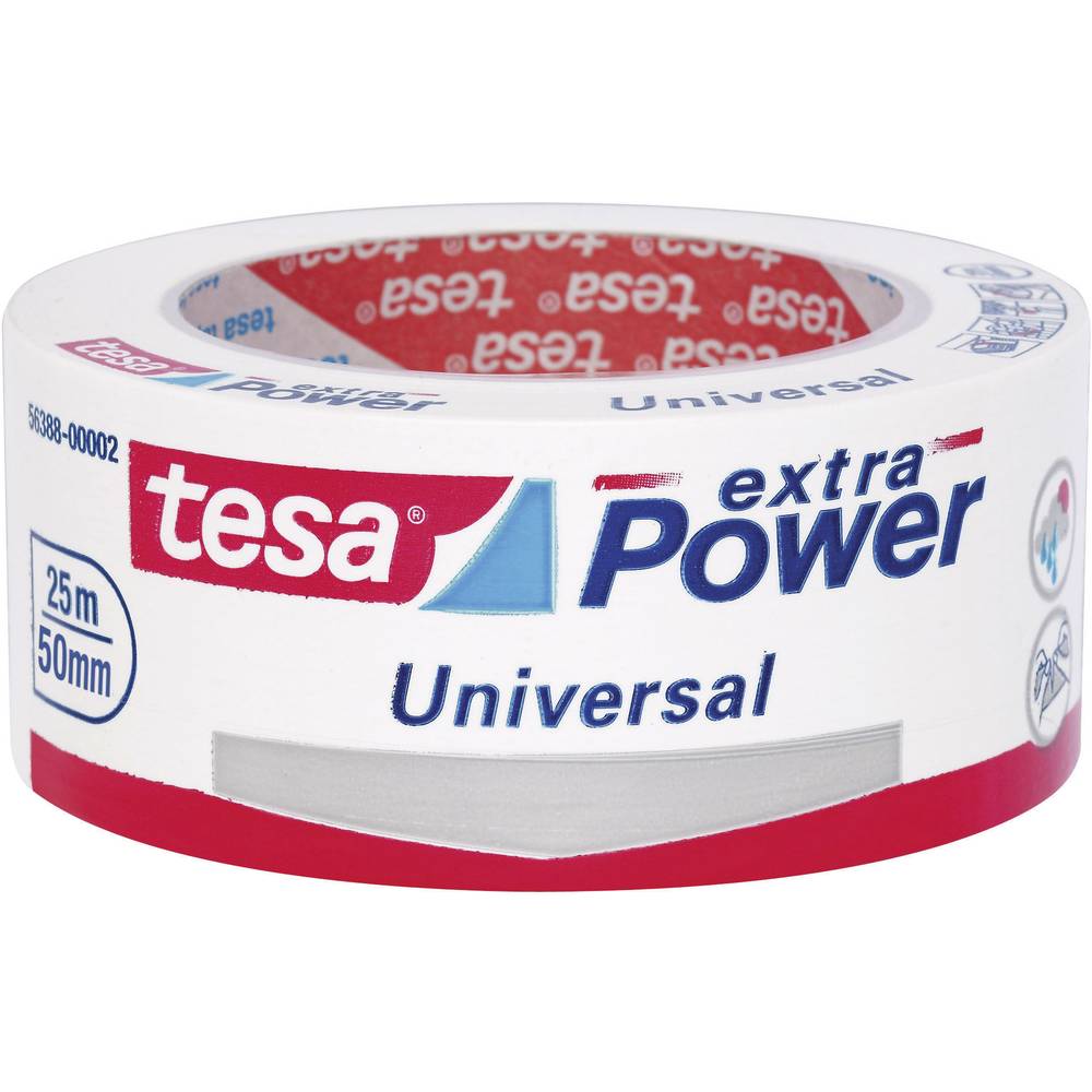 Tesa extra power textieltape (l x b) 25 m x 50 mm Wit TESA EXTRA POWER TESA Inhoud: 1 rollen