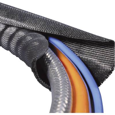 HellermannTyton 170-01018 Twist-In 38 Geflechtschlauch Schwarz Polyester 32 bis 38 mm 2 m