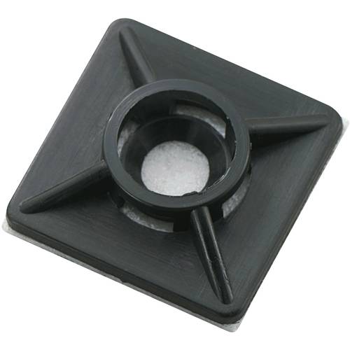 TRU COMPONENTS WCA19RBK Befestigungssockel 541314 Bündel-Ø-Bereich 3.60 mm (max) 4fach einfädeln Schwarz 1 St.