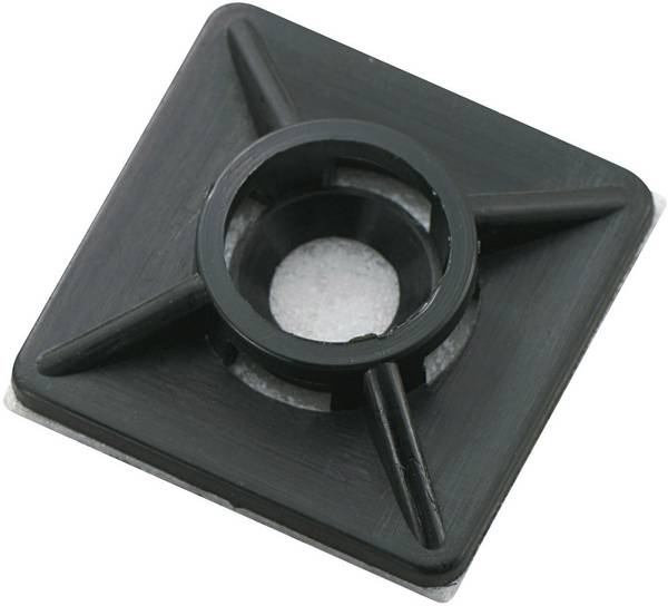 TRU COMPONENTS WCA19RBK Befestigungssockel 541314 Bündel-Ø-Bereich 3.60 mm (max) 4fach einfädeln Schwarz 1 St.