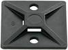 HellermannTyton Befestigungssockel selbstklebend, schraubbar 4fach einfädeln, halogenfrei, UV-stabilisiert, witterungsstabil Schwarz 1 St.