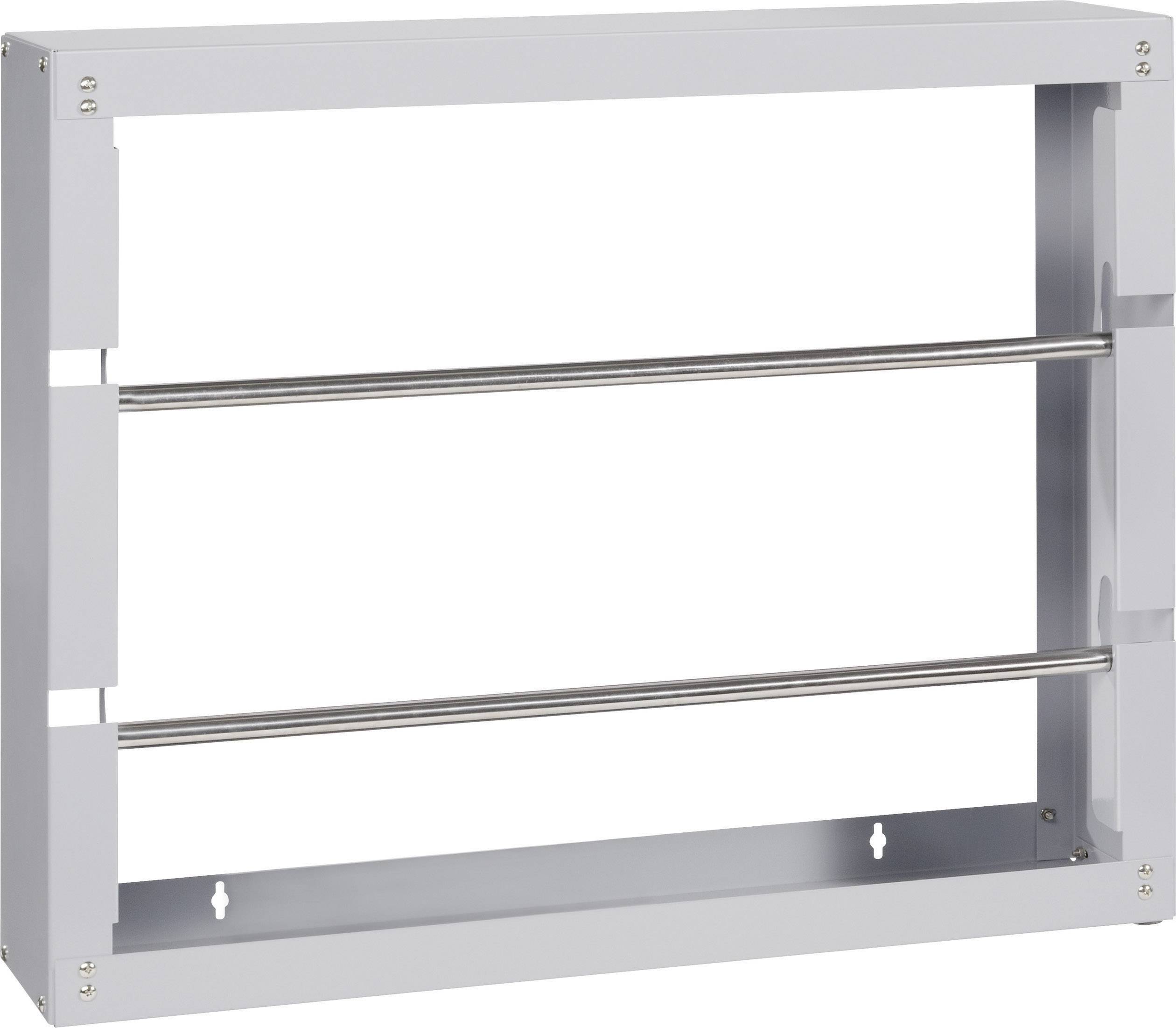 Metallrahmen mit zwei horizontalen Stangen, geeignet zur Wandmontage.