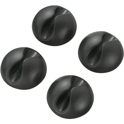 TRU COMPONENTS SWC-10BK/4P Kabelhalter selbstklebend 542240 Bündel-Ø-Bereich 9 mm (max) Schwarz 4 St.
