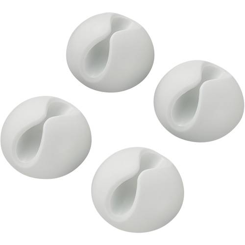 TRU COMPONENTS SWC-10WT/4P Kabelhalter selbstklebend 542241 Bündel-Ø-Bereich 9 mm (max) Weiß 4 St.